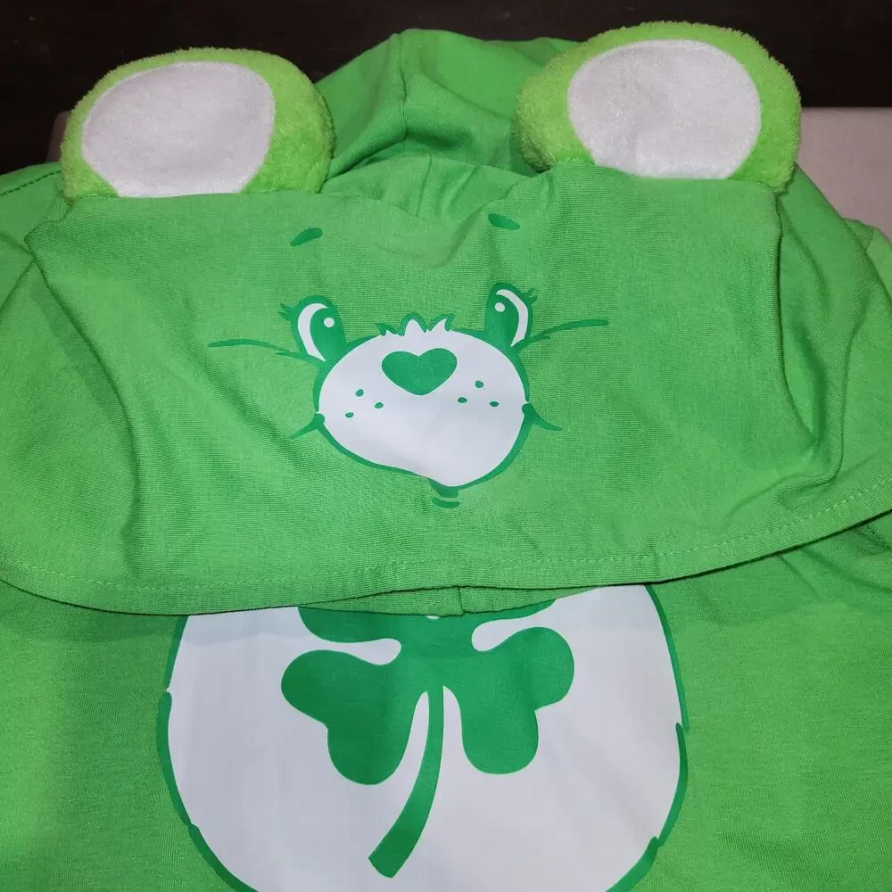 Care Bears Green Shamrock Dress w Hood, Size Youth M, NWT